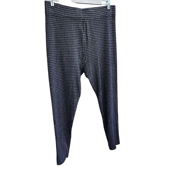 Lou & Grey for LOFT Black White Plaid Leggings Size L - Picture 5 of 10